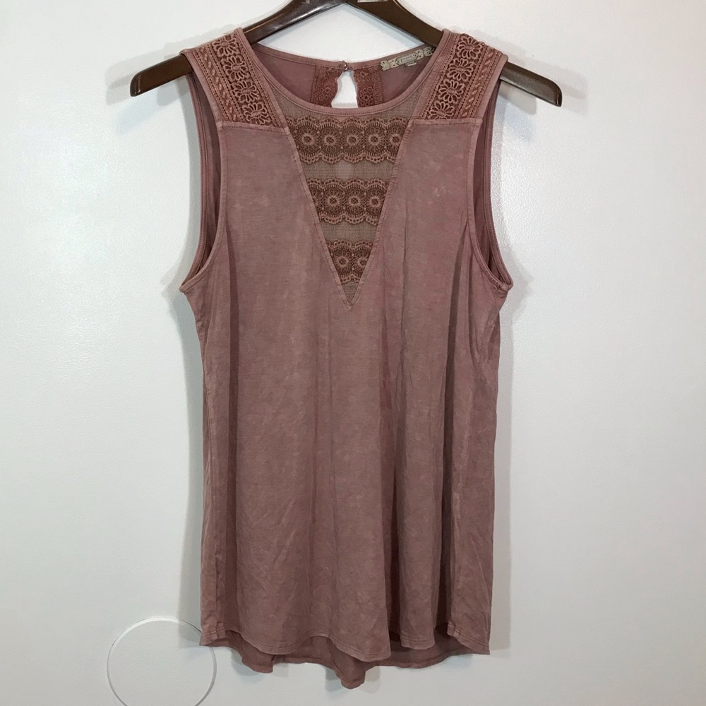 Gimmick lace embroidered tank top - Picture 1 of 5